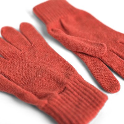 Käsineet - Gårda Tolmin Knitted Wool Mix Gloves (punainen)