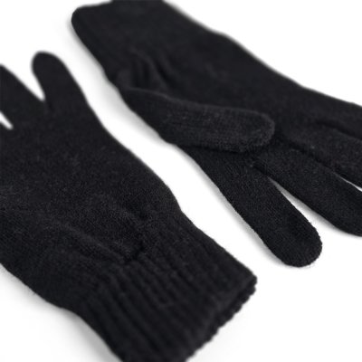 Käsineet - Gårda Tolmin Knitted Wool Mix Gloves (musta)