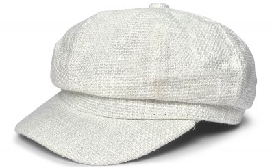 Flat cap - Gårda Revere Newsboy Cap (valkoinen)
