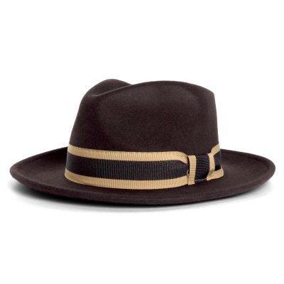 Hatut - Gårda Belluno Crushable Wool felt Fedora (ruskea)