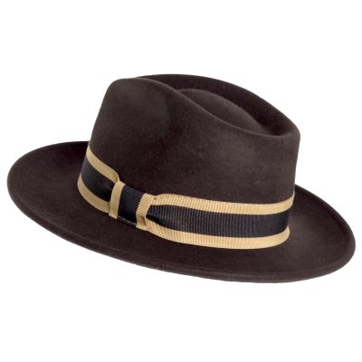 Hatut - Gårda Belluno Crushable Wool felt Fedora (ruskea)