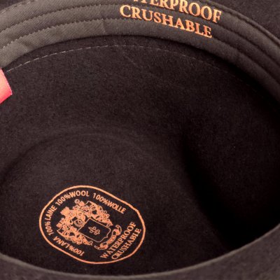 Hatut - Gårda Belluno Crushable Wool felt Fedora (ruskea)