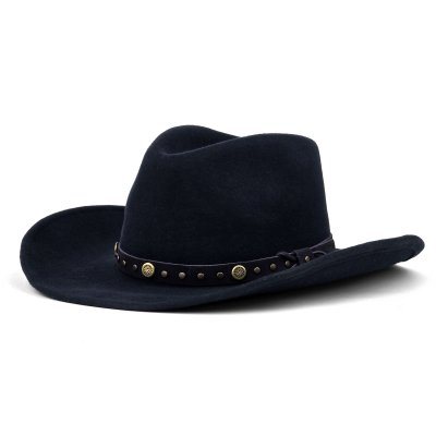 Hatut - Gårda Bowmont Crushable Wool felt Western hat (sininen)