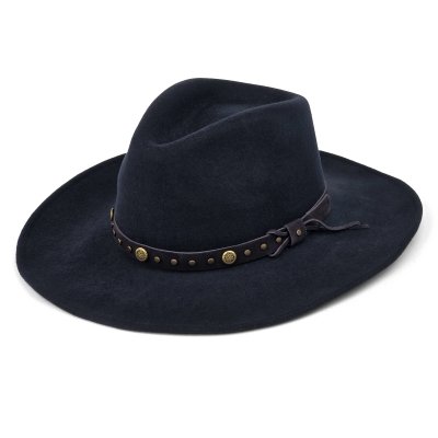 Hatut - Gårda Bowmont Crushable Wool felt Western hat (sininen)