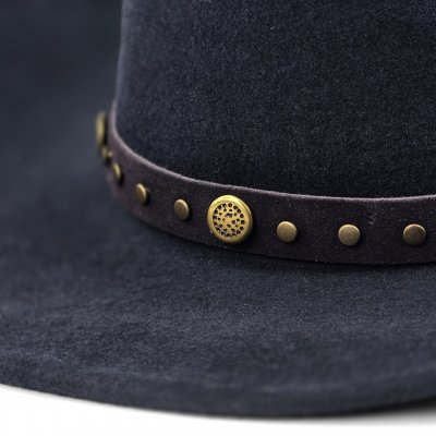 Hatut - Gårda Bowmont Crushable Wool felt Western hat (sininen)