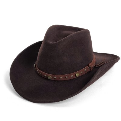 Hatut - Gårda Bowmont Crushable Wool felt Western hat (ruskea)
