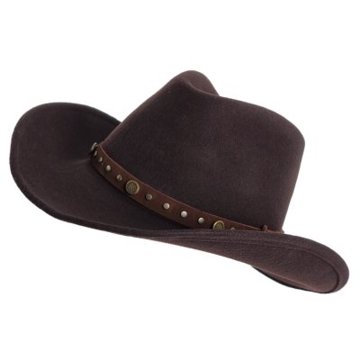 Hatut - Gårda Bowmont Crushable Wool felt Western hat (ruskea)