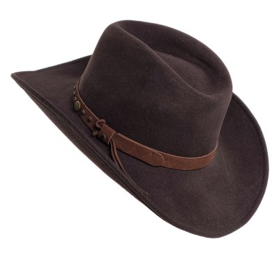 Hatut - Gårda Bowmont Crushable Wool felt Western hat (ruskea)