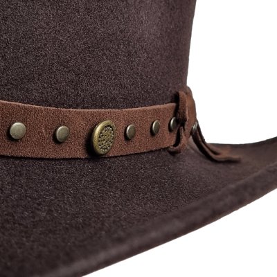 Hatut - Gårda Bowmont Crushable Wool felt Western hat (ruskea)
