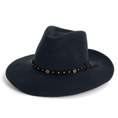 Hatut - Gårda Bowmont Crushable Wool felt Western hat (musta)