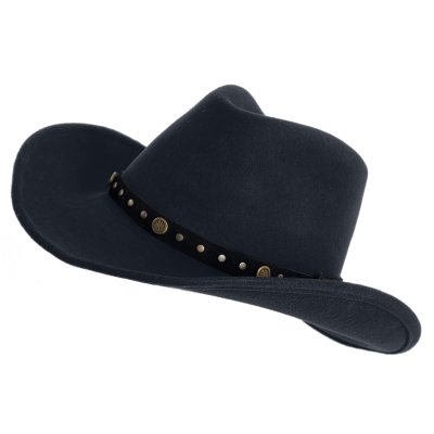 Hatut - Gårda Bowmont Crushable Wool felt Western hat (musta)