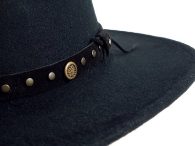 Hatut - Gårda Bowmont Crushable Wool felt Western hat (musta)