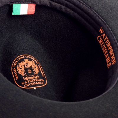 Hatut - Gårda Bowmont Crushable Wool felt Western hat (musta)