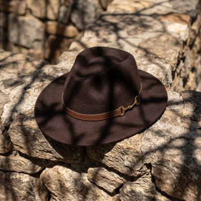 Hatut - Gårda Braga Wool felt Fedora (ruskea)