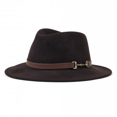 Hatut - Gårda Braga Wool felt Fedora (ruskea)