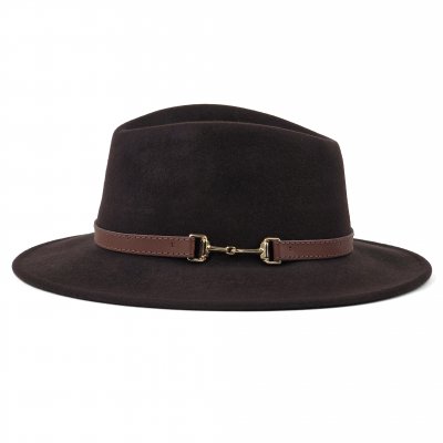 Hatut - Gårda Braga Wool felt Fedora (ruskea)