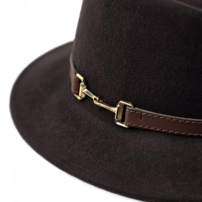 Hatut - Gårda Braga Wool felt Fedora (ruskea)