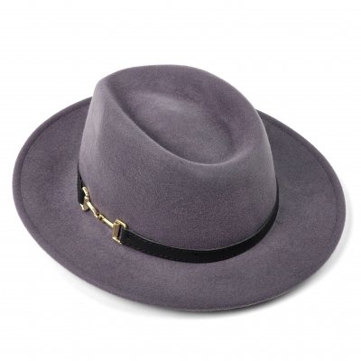 Hatut - Gårda Braga Wool felt Fedora (harmaa)