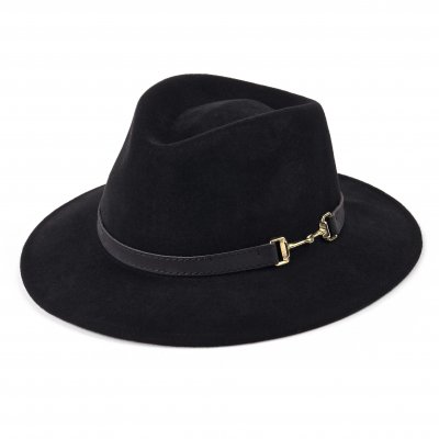 Hatut - Gårda Braga Wool felt Fedora (musta)