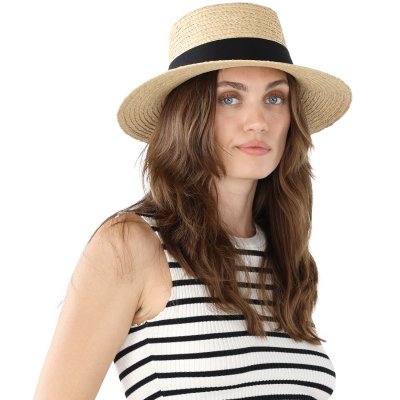 Olkihattu - Gårda Palma Gambler (luonnollinen/musta)