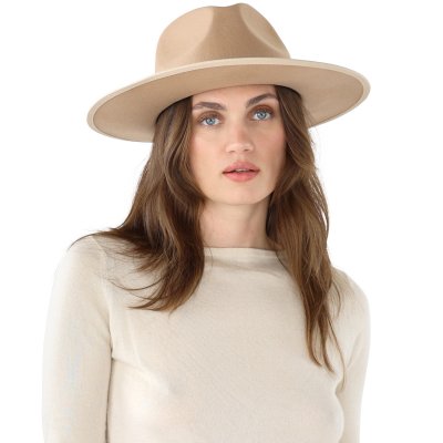 Hatut - Gårda Mapleton Wide brimmed Fedora (beige)