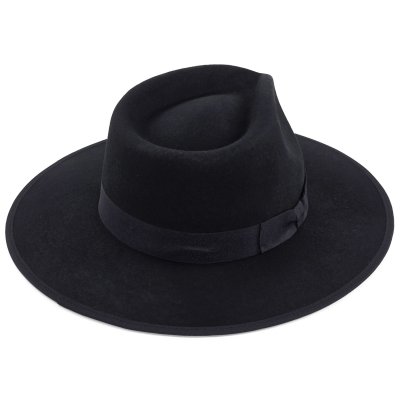 Hatut - Gårda Mapleton Wide brimmed Fedora (musta)
