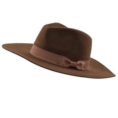 Hatut - Gårda Marcola Wide brimmed Fedora (ruskea)