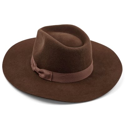Hatut - Gårda Marcola Wide brimmed Fedora (ruskea)
