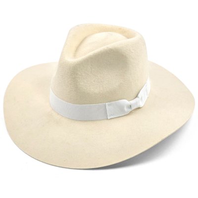 Hatut - Gårda Marcola Wide brimmed Fedora (valkoinen)