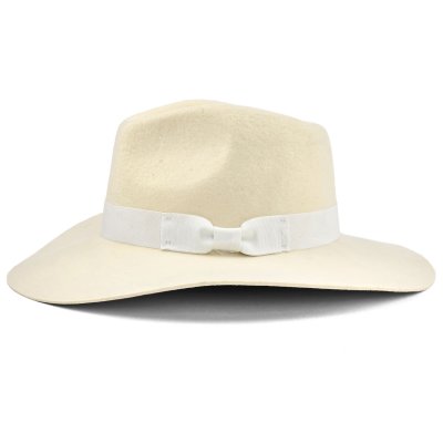 Hatut - Gårda Marcola Wide brimmed Fedora (valkoinen)