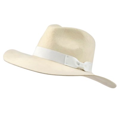 Hatut - Gårda Marcola Wide brimmed Fedora (valkoinen)