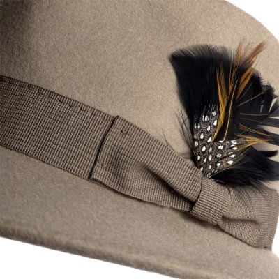 Hatut - Gårda Molinella Crushable Wool felt Fedora (greige)