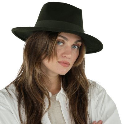 Hatut - Gårda Molinella Crushable Wool felt Fedora (vihreä)