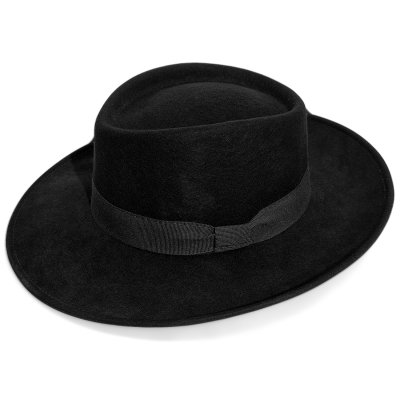 Hatut - Gårda Napoli Fedora Wool Hat (musta)