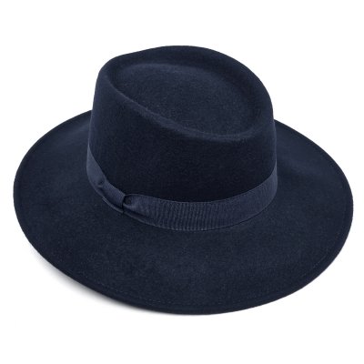 Hatut - Gårda Napoli Fedora Wool Hat (tummansininen)