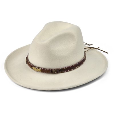 Hatut - Gårda Toquerville Crushable Wool felt Western hat (kermanvärinen)