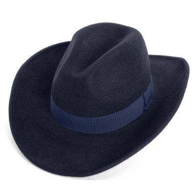 Hatut - Gårda Pocatello Crushable Wool felt Western hat (sininen)