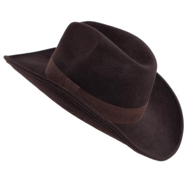 Hatut - Gårda Pocatello Crushable Wool felt Western hat (ruskea)