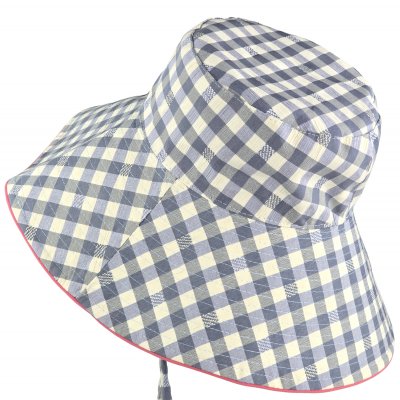 Hatut - Gårda Poppy Checkered sun hat (sininen)