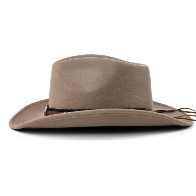 Hatut - Gårda Santaquin Crushable Wool felt Western hat (taupe)