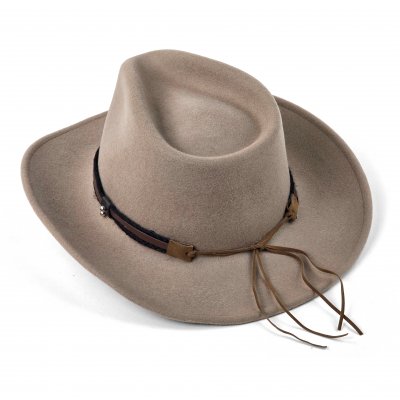 Hatut - Gårda Santaquin Crushable Wool felt Western hat (taupe)