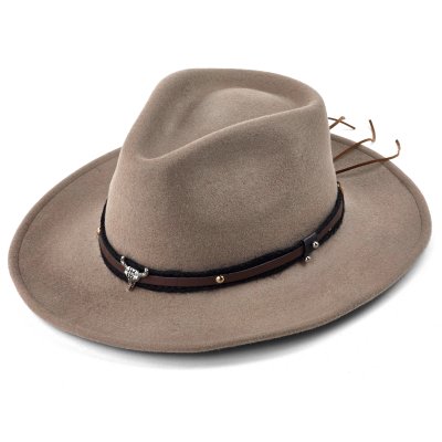 Hatut - Gårda Santaquin Crushable Wool felt Western hat (taupe)