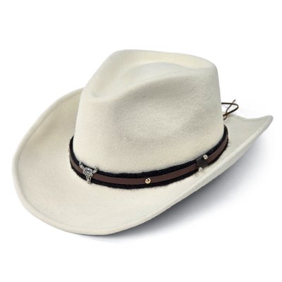 Hatut - Gårda Santaquin Crushable Wool felt Western hat (valkoinen)