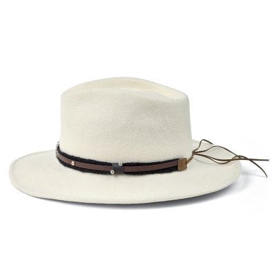 Hatut - Gårda Santaquin Crushable Wool felt Western hat (valkoinen)