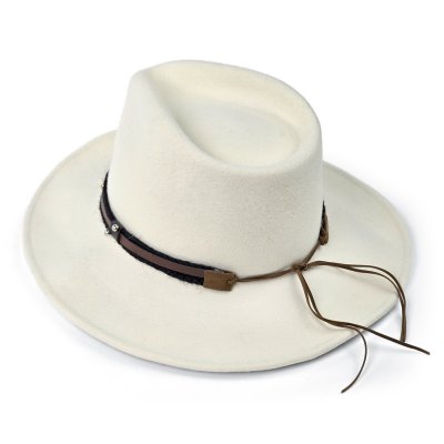 Hatut - Gårda Santaquin Crushable Wool felt Western hat (valkoinen)