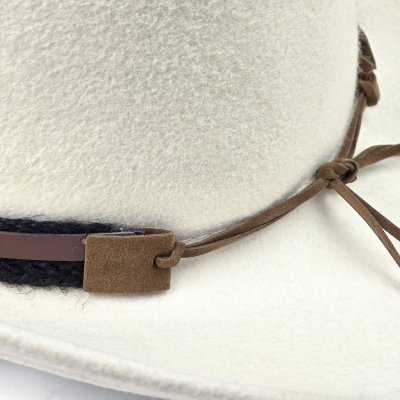 Hatut - Gårda Santaquin Crushable Wool felt Western hat (valkoinen)
