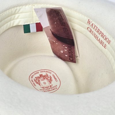 Hatut - Gårda Santaquin Crushable Wool felt Western hat (valkoinen)