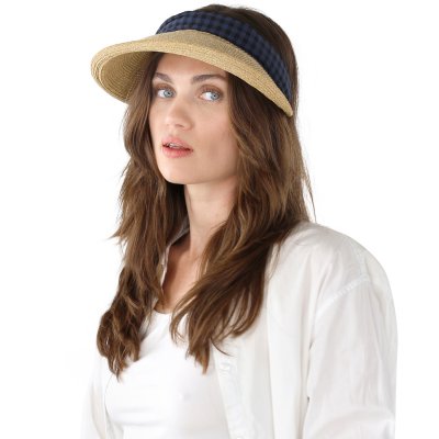 Aurinkolippa - Gårda Split Visor (luonnollinen/musta/sininen)