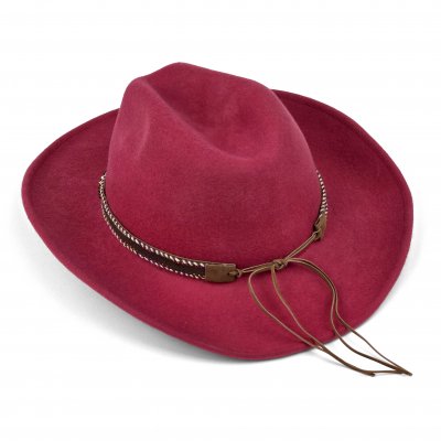 Hatut - Gårda Toquerville Crushable Wool felt Western hat (punainen)
