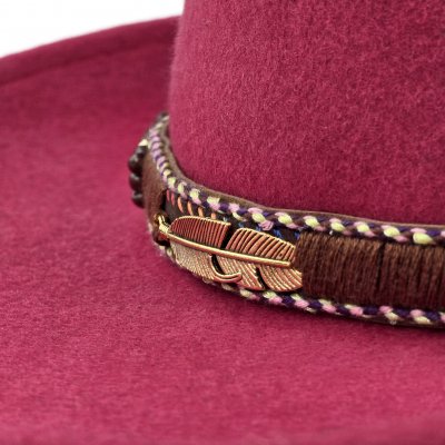 Hatut - Gårda Toquerville Crushable Wool felt Western hat (punainen)